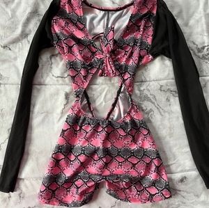 BARTENDER ROMPER SEXY RAVE OUTFIT stripper outfit